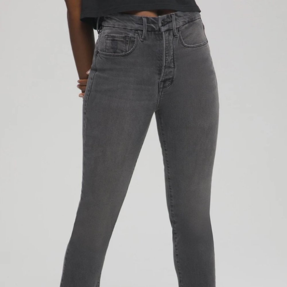 Good American Good Boy Jeans (Gray/Black) Size 0/25